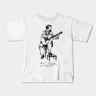 Francisco Tárrega-Spanish-classical guitar Kids T-Shirt